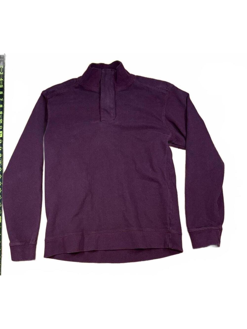 Vintage Y2K Old Navy Men's Burgundy Half-Zip Pullover Sweater